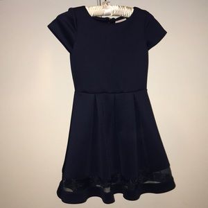 New, Navy blue satin dress.